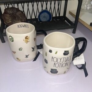 Rae Dunn X Harry Potter HOGWARTS ‎ Mugs NWT